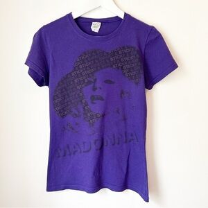 Madonna Purple Baby Tee Official Merch Sticky & Sweet Tour 2008/2009 - Med